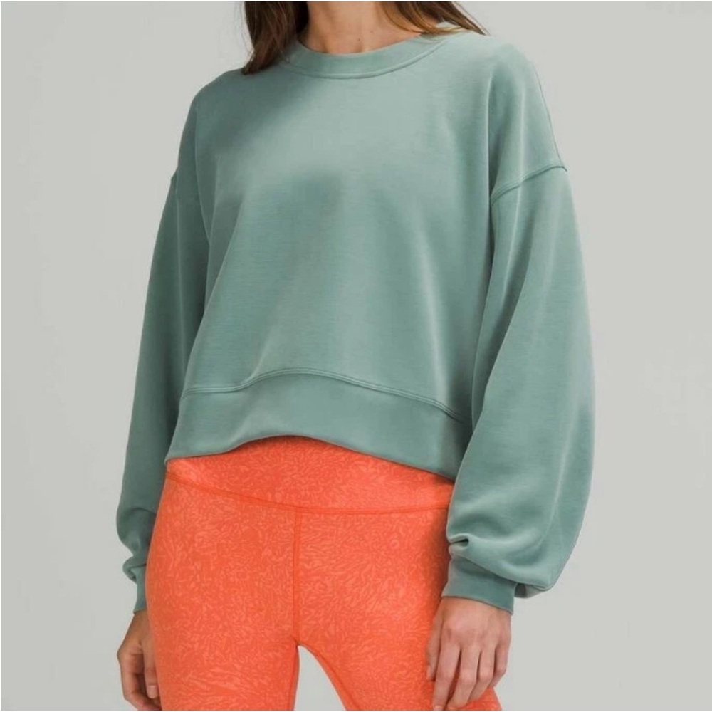 Lululemon Softstreme Perfectly Oversized Cropped Crew - Picture 1 of 7
